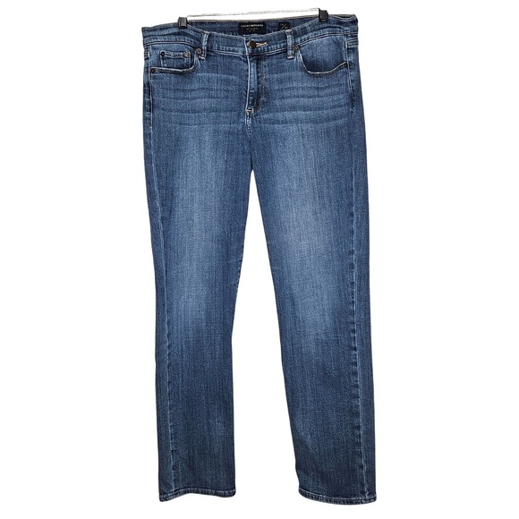 Lucky Brand Denim - Lucky Brand Womens Mid Rise Sweet Straight Jeans‎ Size 14/32 Regular Blue Denim